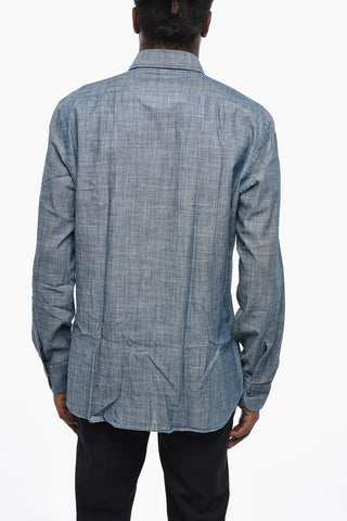 DANDYLIFE Lightweight Denim Shirt With Snap Buttons