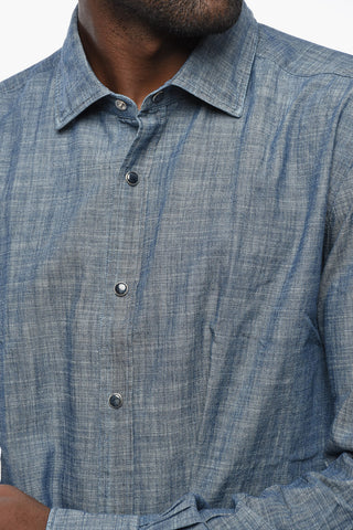 DANDYLIFE Lightweight Denim Shirt With Snap Buttons