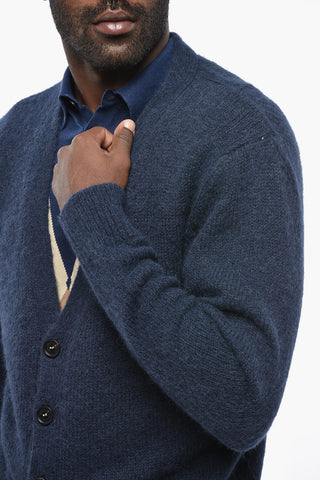 Cardigan aus Alpaka-Mix mit V-Ausschnitt