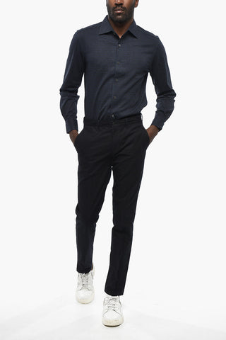 Solid-Color Cotton-Blend Chino Pants