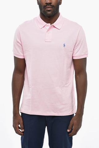 2-Button Cotton Piqué Polo With Iconic Embroidery