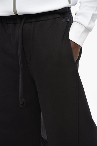 Brushed-Cotton Straight-Leg Joggers