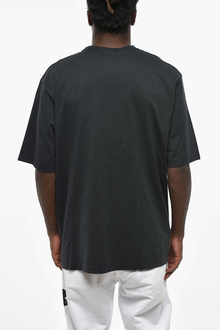 T-Shirt Girocollo Effetto Sfumato con Taschino