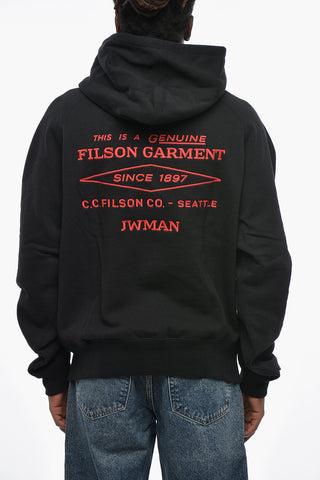 MAN Baumwoll-Hoodie mit aufgesetzter Tasche