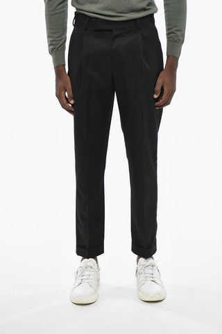 Pantaloni REBEL FIT in Lana Vergine a 1 Pince 
