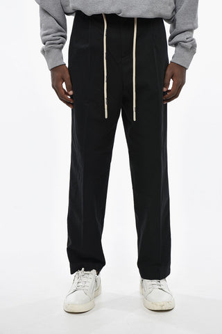 Drawstring Pants With Contrasting Side Stripes