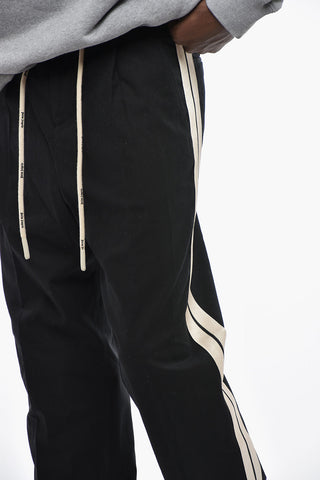 Drawstring Pants With Contrasting Side Stripes