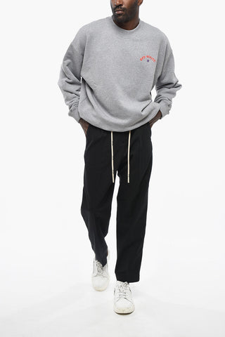 Drawstring Pants With Contrasting Side Stripes