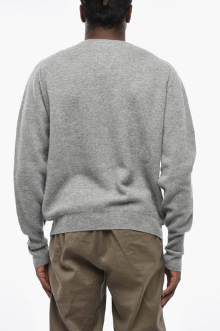Maglia Girocollo in Puro Cashmere a Nido d'Ape