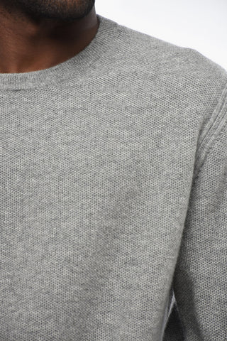 Maglia Girocollo in Puro Cashmere a Nido d'Ape
