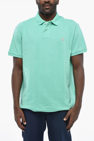 2-Button Cotton Piqué Polo With Iconic Embroidery