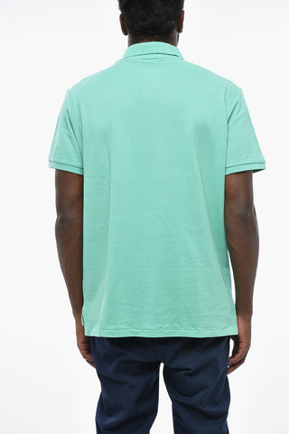 2-Button Cotton Piqué Polo With Iconic Embroidery