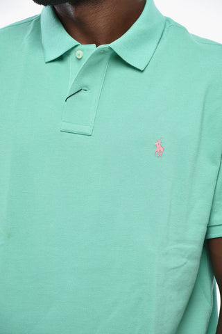 2-Button Cotton Piqué Polo With Iconic Embroidery