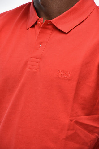 BOSS Polo PIRO Regular Fit in Cotone con Due Bottoni Logati