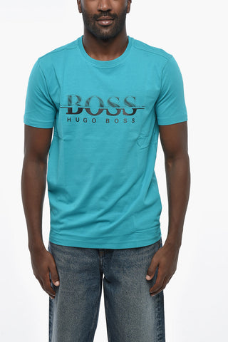 BOSS Crew-Neck T-Shirt With Front Maxi Logo