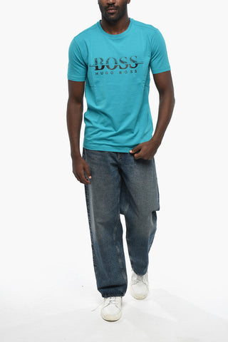 BOSS Crew-Neck T-Shirt With Front Maxi Logo