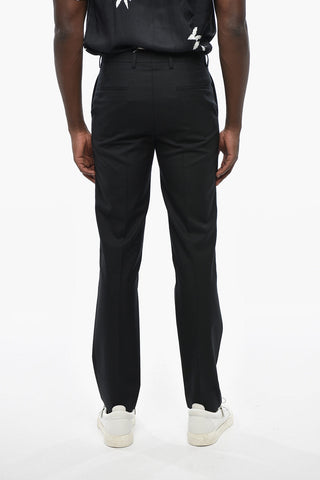 Straight-Leg Wool Trousers