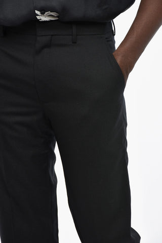 Straight-Leg Wool Trousers