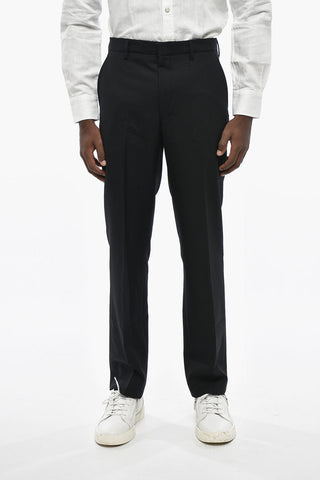 Straight-Leg Wool Trousers