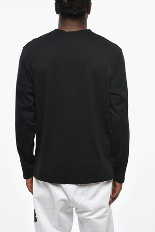 Regular-Fit Long-Sleeve Crewneck T-Shirt with Iconic Print