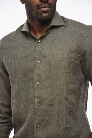 Linen Shirt BASCHENIS with French Collar