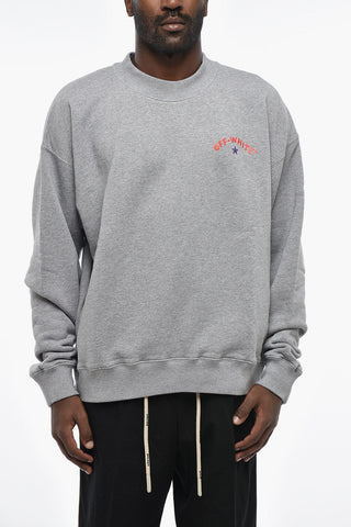 Brushed Cotton Crewneck Sweatshirt STAR ARROW Skate Fit