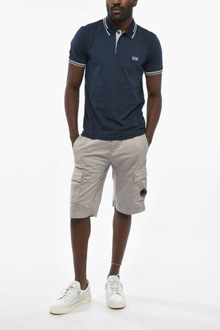 BOSS Polo a Due Bottoni Slim Fit con Dettagli a Contrasto