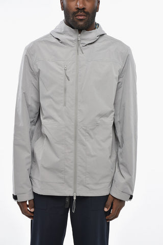 Einfarbige Windjacke mit Seidenfutter
