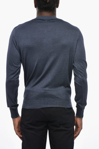 Maglia in Cashmere e Seta con Scollo a V