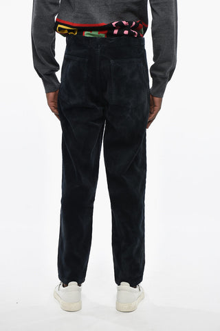 SHIRT Rippen-Velourhose