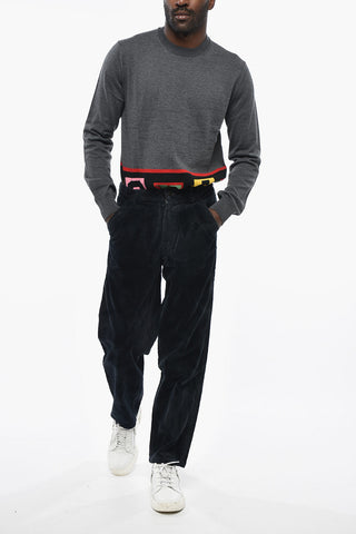 SHIRT Rippen-Velourhose