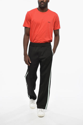 Solid-Color Joggers With Contrast Side Stripes