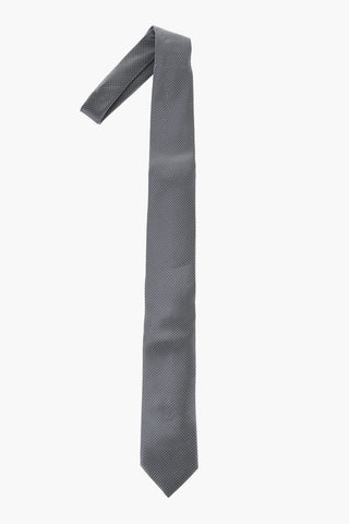 Silk And Micro-Polka-Dot Tie, Cufflinks And Pocket Square Set