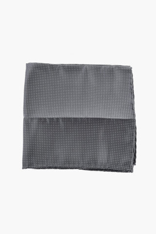 Silk And Micro-Polka-Dot Tie, Cufflinks And Pocket Square Set