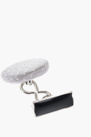 Set Krawatte, Manschettenknöpfe Und Einstecktuch Aus Seide Und Micro-Pois