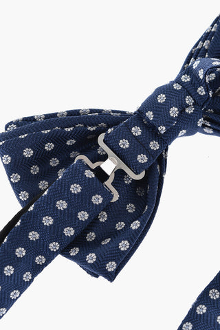CC COLLECTION Papillon in Seta con Ricamo Floreale