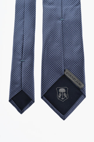 Set Cravatta Gemelli e Fazzoletto da Taschino in Seta e in Micro Pois