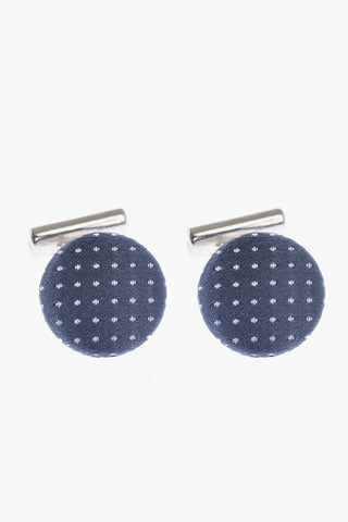 Set Cravatta Gemelli e Fazzoletto da Taschino in Seta e in Micro Pois