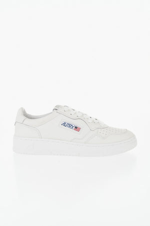 Solid-Color Leather Low-Top Sneakers MEDALIST