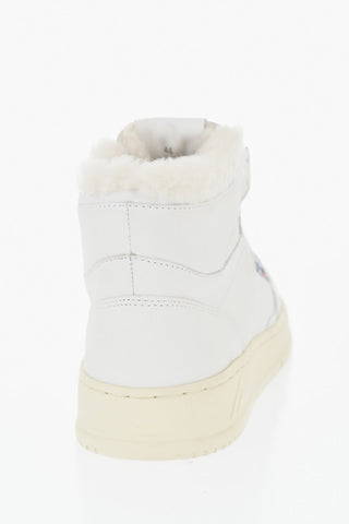 Mid-Top MEDALIST Sneaker aus Leder in Uni mit Fellfutter