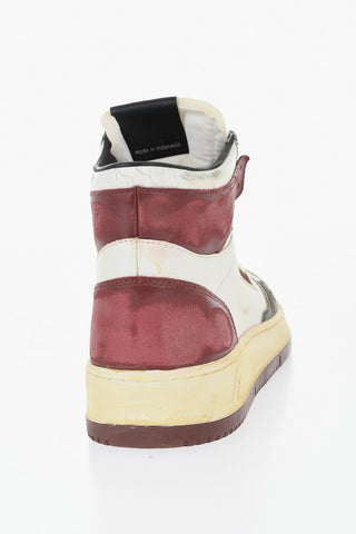 Mid-Top-Sneaker SUPER VINTAGE aus Craquelé-Leder