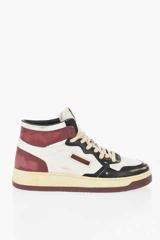 Mid-Top-Sneaker SUPER VINTAGE aus Craquelé-Leder