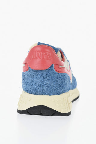 Niedrige Leder- und Textil-Sneaker REELWIND