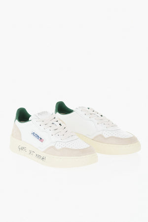 Leather And Suede Low-Top Sneakers MEDALIST With Lettering Detail