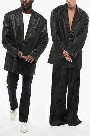 Coated Cotton Jacket D-BLA With Flap Pockets And Logo Buttons