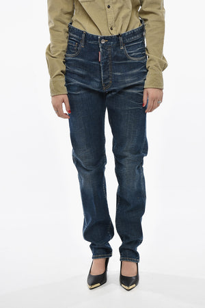 Jeans 642 in Denim Stretch con Bottoni Argentati 17cm