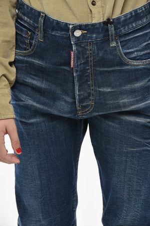 Jeans 642 in Denim Stretch con Bottoni Argentati 17cm