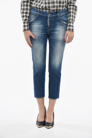 Cropped Fit Jeans COOL GIRL with Exposed Seams 16cm