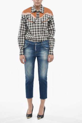 Cropped Fit Jeans COOL GIRL with Exposed Seams 16cm