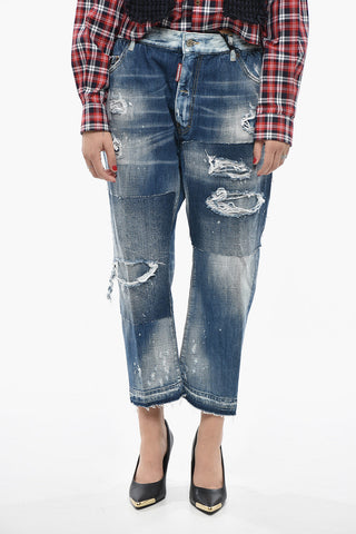 Cropped Fit Jeans COMBAT with Vintage Effect 20cm